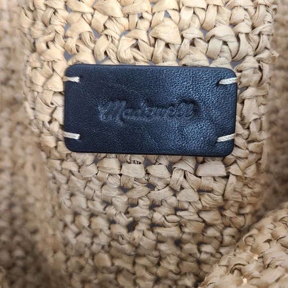 Madewell The Straw Slouch Tote in Natural Multi Tropical Vacation Beach Travel - Picture 7 of 14